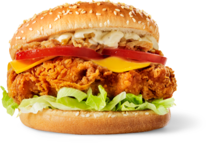 CRISPY CHICKEN CHEESE BURGER