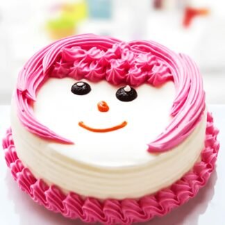 kids smiley Strawberry Cake